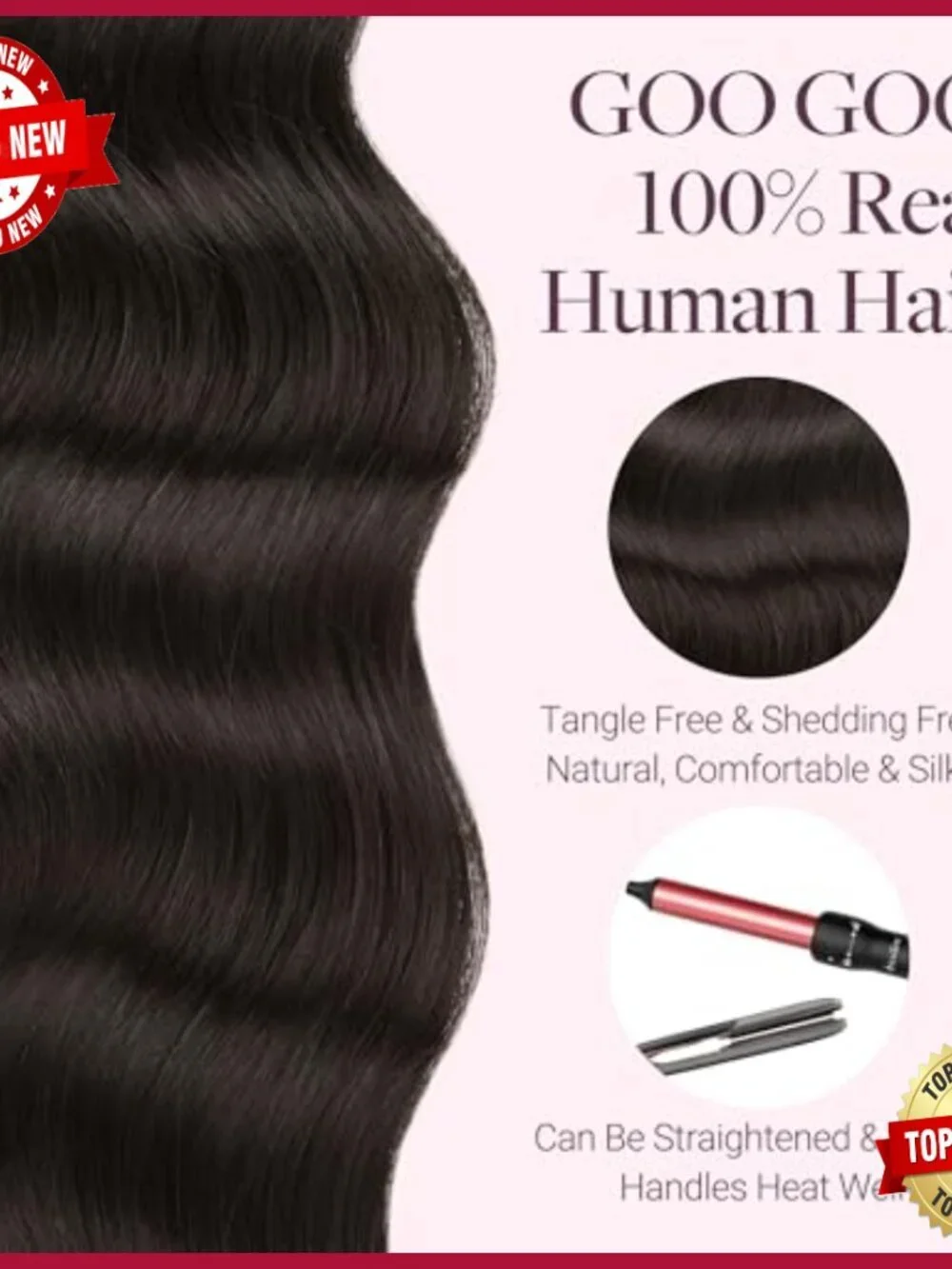 18 Inch Human Hair Extensions, Micro Beaded Weft, 100g, Straight Silky Remy